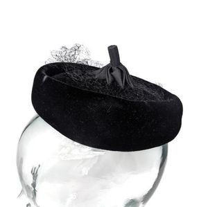 Vintage Velvet Pillbox Hat